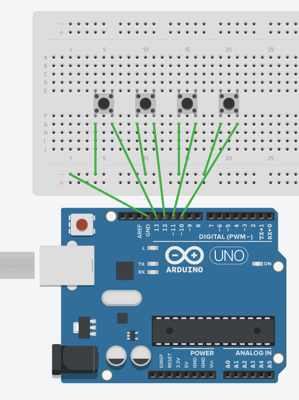 Circuit diagram for buttons