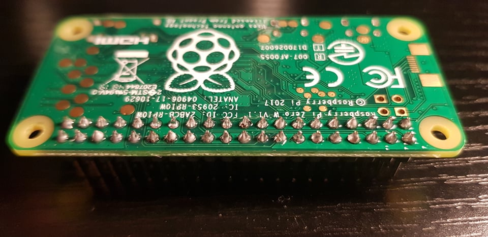 Soldering GPIO pins on the Raspberry Pi Zero W