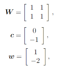 Weights and biases of XOR neural net