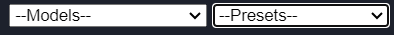 Changing model and presets